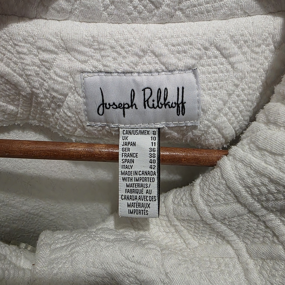 Joseph Ribkoff Off-White Textured Jacket - Picture 2 of 8
